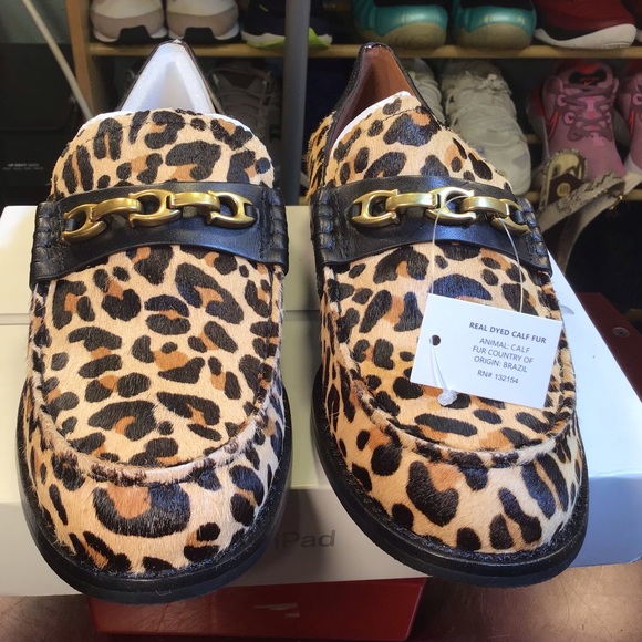 Coach Putnam Loafer Leopard Print Real Calf Hair. - Picture 2 of 14